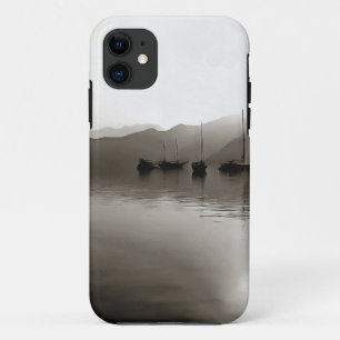 Gulets Ethereal In Grey Sailboat Painting iPhone 11 Case
