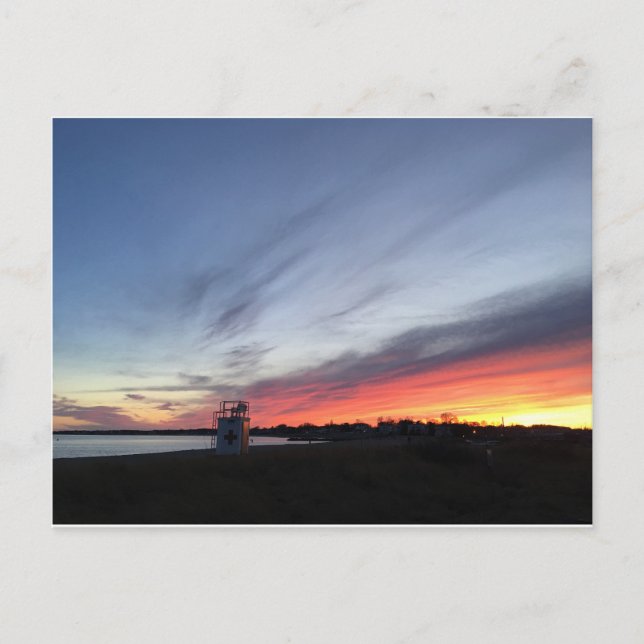 Gulf Beach Sunset Postcard (Front)