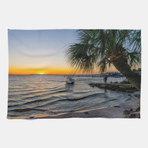 Gulf Breeze Florida Sunset Kitchen Towel