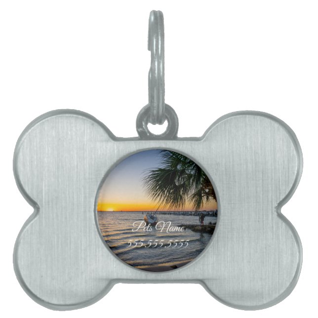 Gulf Breeze Florida Sunset Pet Tag (Front)
