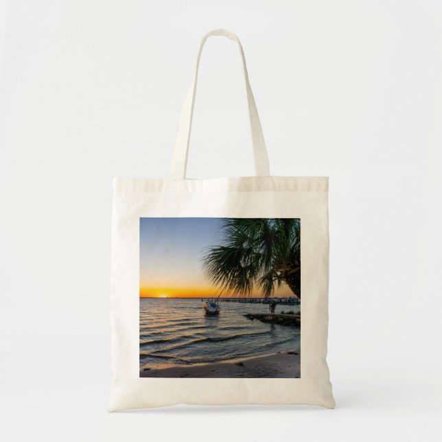 Gulf Breeze Florida Sunset Tote Bag (Front)