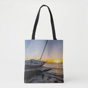 Gulf Breeze Sailboat And Jetty Sunset Bag