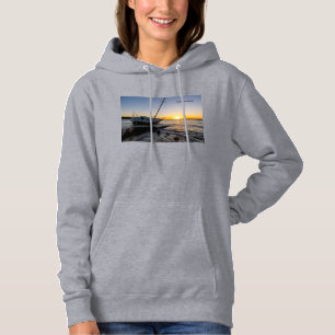 Gulf Breeze Sailboat And Jetty Sunset Hoodie