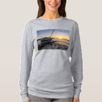 Gulf Breeze Sailboat Jetty Sunset Long Sleeve