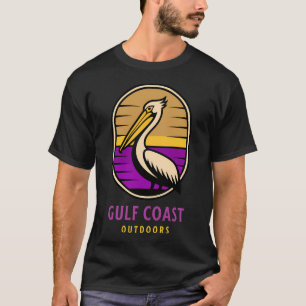 Gulf Coast Pelican Coastal Sunset T-Shirt