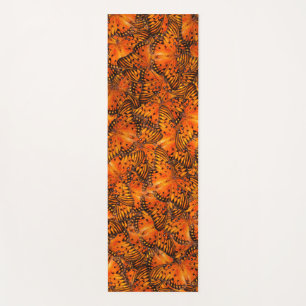 Gulf fritillary butterflies orange brown yoga mat