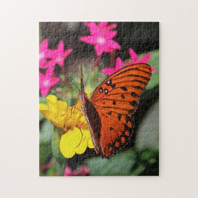 Gulf Fritillary Butterfly Jigsaw Puzzle (Vertical)