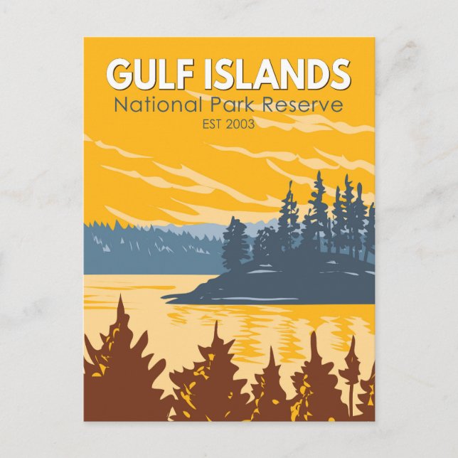 Gulf Islands National Park Reserve Canada Vintage Postcard (Front)
