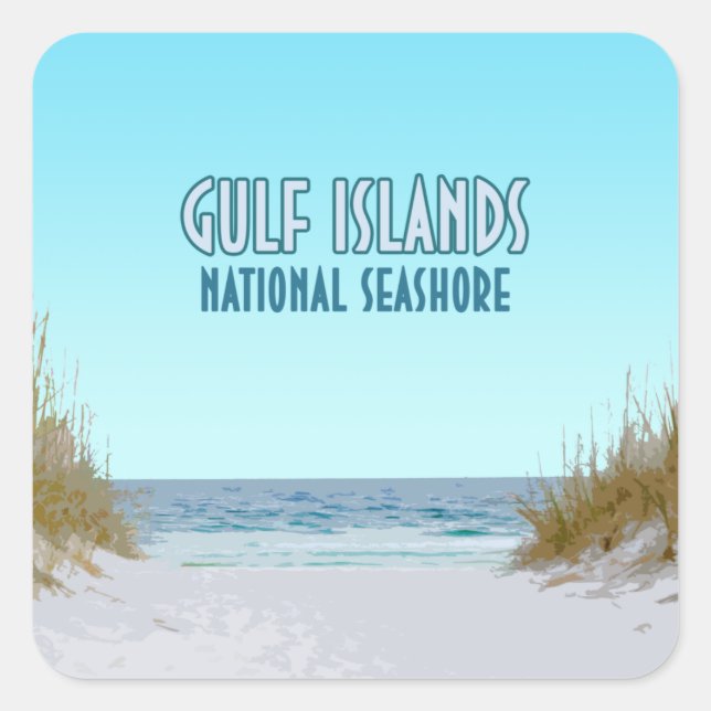 Gulf Islands National Seashore Mississippi Florida Square Sticker (Front)