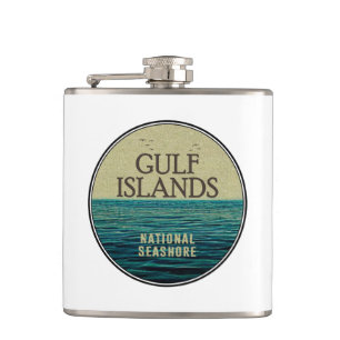 Gulf Islands National Seashore Ocean Birds Hip Flask