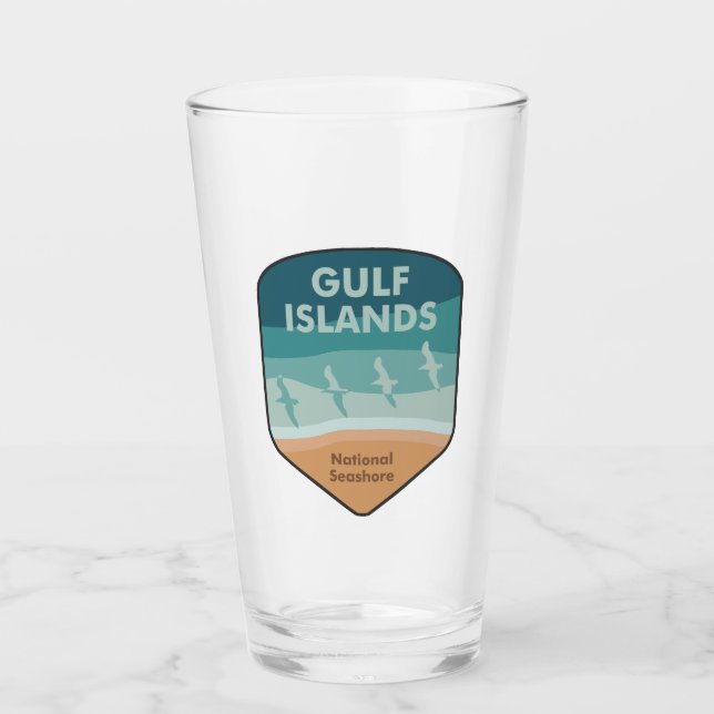 Gulf Islands National Seashore Seagulls Glass (Front)