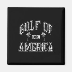 Gulf Of 2025 America Vintage Palm Trees Funny Magnet