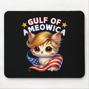 Gulf Of Ameowica America Mexico Trump Hair Cat Kit Mouse Pad
