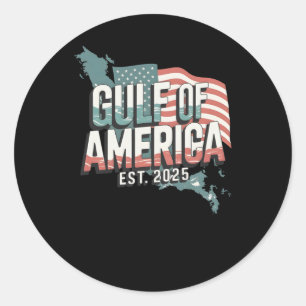 Gulf Of America Est 2025 1  Classic Round Sticker