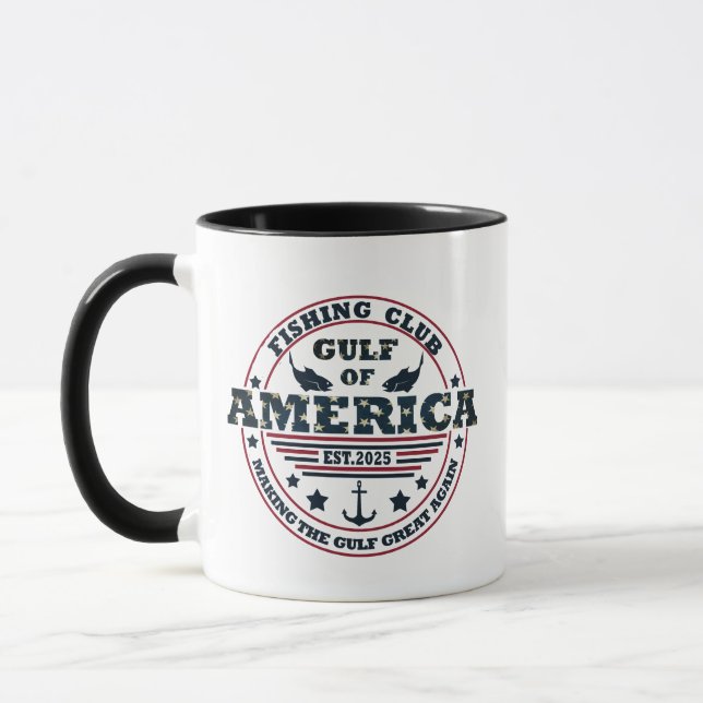 Gulf of America fishing club American patriotic Mug (Left)