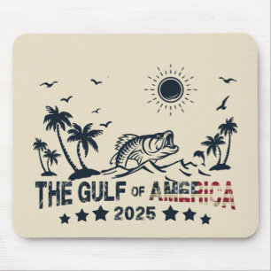 Gulf of America fishing Patriotic American flag Mouse Pad