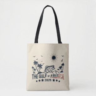 Gulf of America fishing Patriotic American flag Tote Bag