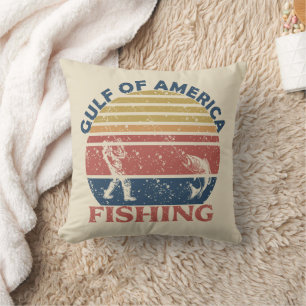 Gulf of America fishing pole American patriotic Cushion