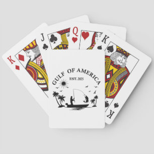 Gulf of America fishing pole American patriotic Playing Cards