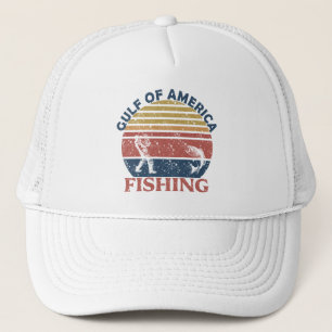 Gulf of America fishing pole American patriotic Trucker Hat
