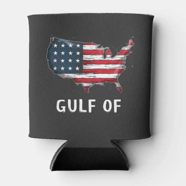 Gulf Of America Funny Trump East Cost Mexico  Can Cooler (Front)