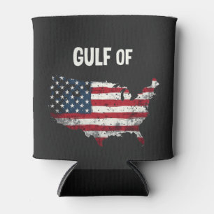 Gulf Of America Funny Trump USA Map Flag Can Cooler