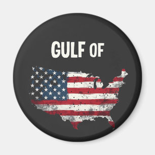 Gulf Of America Funny Trump USA Map Flag  Magnet