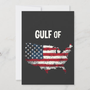 Gulf Of America Funny Trump USA Map Flag  Thank You Card