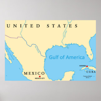 Gulf of America Map Poster