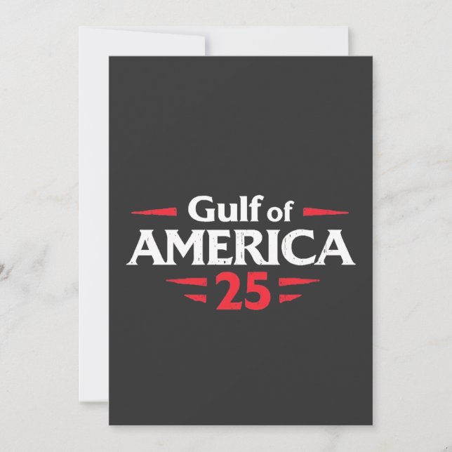 Gulf of America Patriotic American Trump USA Flag Holiday Card (Front)
