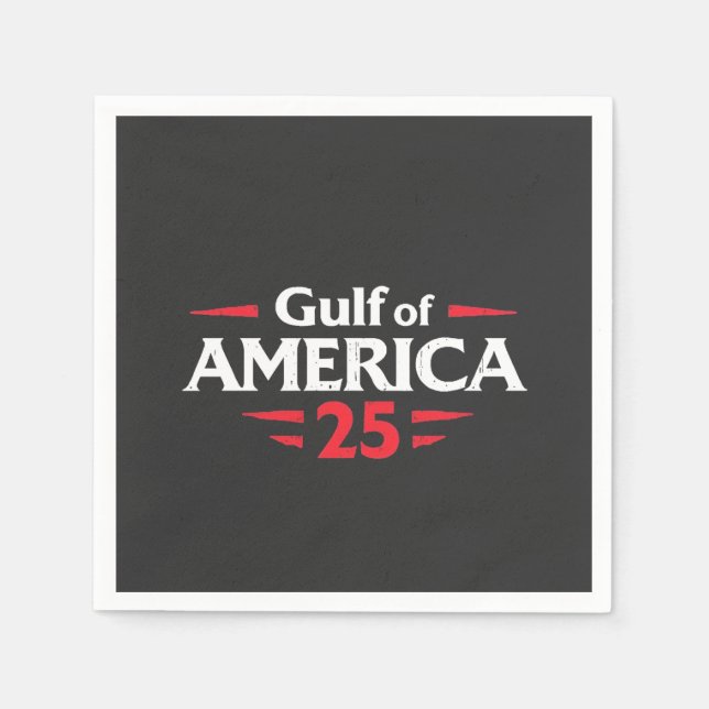 Gulf of America Patriotic American Trump USA Flag Napkin (Front)