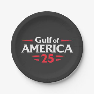Gulf of America Patriotic American Trump USA Flag Paper Plate