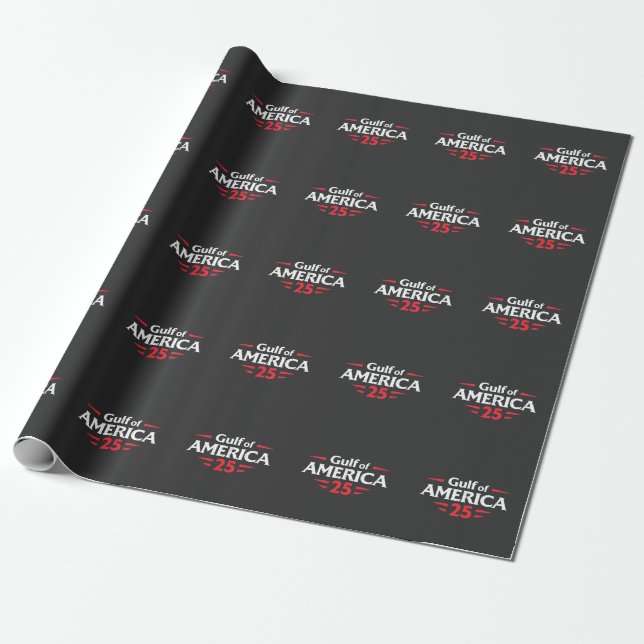 Gulf of America Patriotic American Trump USA Flag Wrapping Paper (Unrolled)