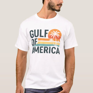 Gulf of America Retro Beach Vibes Design T-Shirt