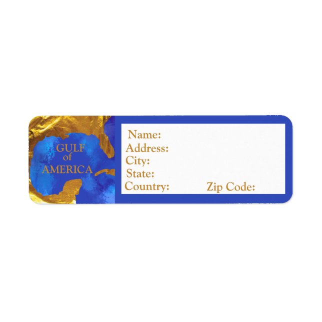 GULF OF AMERICA  RETURN ADDRESS LABEL (Front)