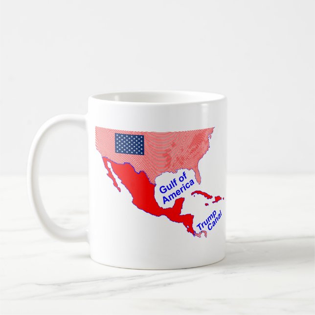 Gulf of America, Trump Canal Coffee Mug (Left)