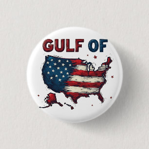 Gulf of America USA Map Trump USA Gulf of Mexico 3 Cm Round Badge