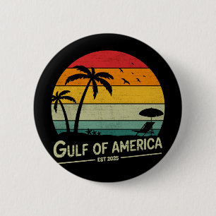 Gulf of America vintage American patriotic design 6 Cm Round Badge