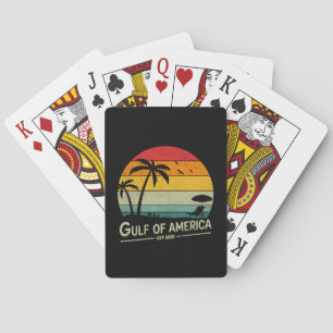 Gulf of America vintage American patriotic design Playing Cards