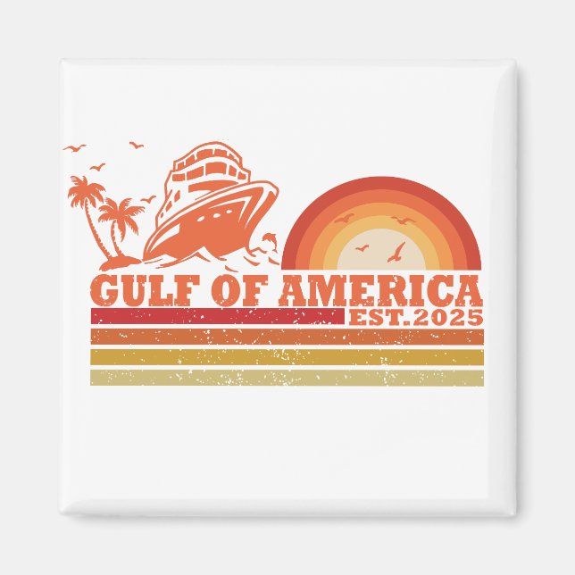 Gulf of America vintage American patriotic Magnet (Front)