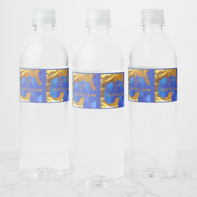 GULF OF AMERICA  WATER BOTTLE LABEL (Bottles)