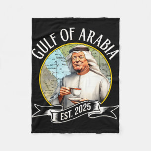 Gulf Of Arabia Est 2025 Funny Trump Vintage Fleece Blanket