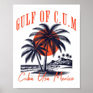 Gulf Of Cuba Usa Mexico Poster