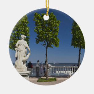 Gulf of Finland from the Monplaisir Villa Ceramic Tree Decoration