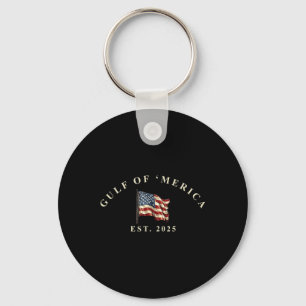 Gulf Of Merica Us Flag Tee Patriotic 2025 _1 Key Ring