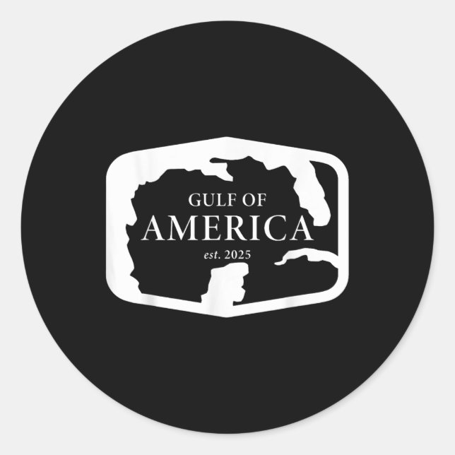 Gulf Of Merica Usa America Funny Usa Flag  Classic Round Sticker (Front)