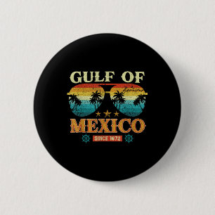 Gulf Of Mexico 1569 Historic Map 6 Cm Round Badge