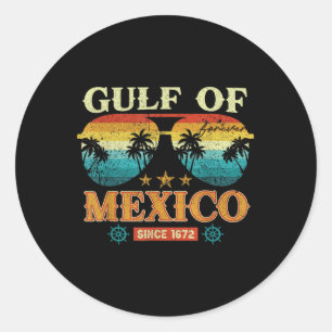 Gulf Of Mexico 1569 Historic Map  Classic Round Sticker
