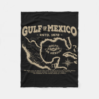 Gulf Of Mexico 1672 Map  Fleece Blanket