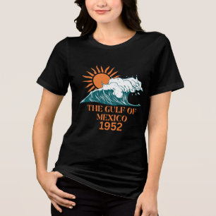 Gulf of Mexico 1952,Gulf Coast V-Neck, Gulf  Tri-Blend Shirt